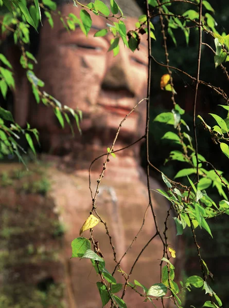 Vista Del Buda Gigante Leshan Del Área Escénica Del Monte — Foto de Stock