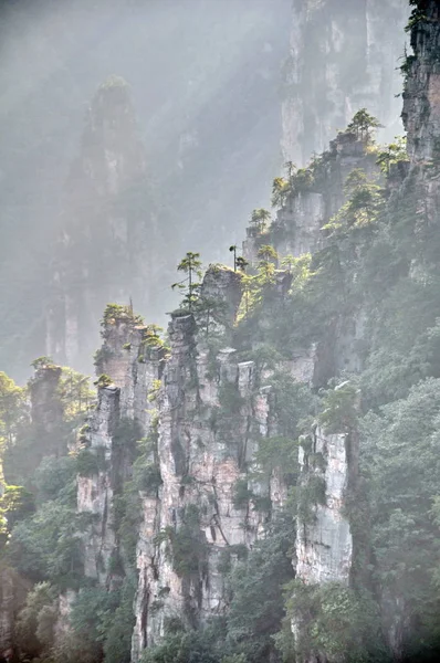 Paisagem Das Montanhas Tianzi Parque Florestal Nacional Zhangjiajie Área Interesse — Fotografia de Stock