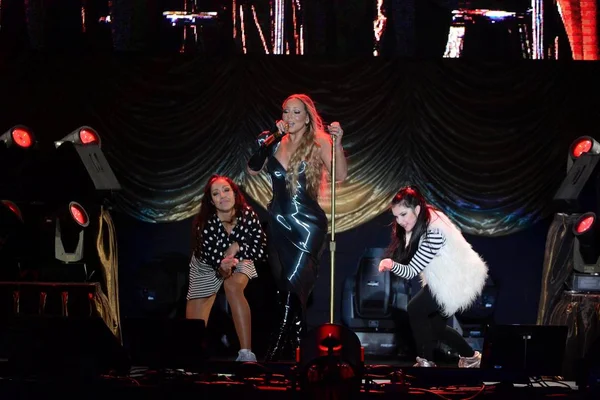 Amerikaans Zanger Mariah Carey Voert Tijdens Haar Concert Taipei Taiwan — Stockfoto