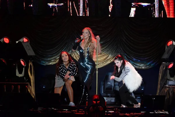 Cantante Estadounidense Mariah Carey Actúa Concierto Taipei Taiwán Octubre 2014 — Foto de Stock