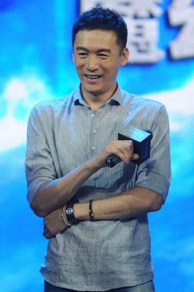 Actor Chino Gao Sonríe Durante Una Conferencia Prensa Para Reality — Foto de Stock