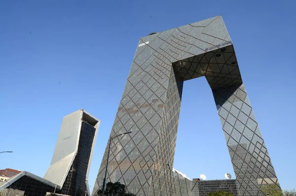 Weergave Van Cctv Toren Het Hoofdkwartier Van China Central Television — Stockfoto