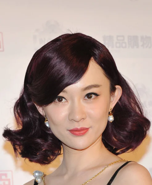 Die Chinesische Schauspielerin Huo Siyan Lächelt Während Einer Preisverleihung Für — Stockfoto