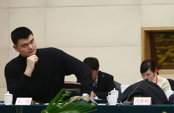 Yao Ming Bir Eğitim Sınıf Sırasında Cppcc Çinli Insanların Politik — Stok fotoğraf
