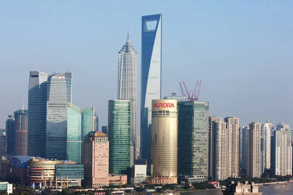 Вид Хмарочоси Шанхаї Китай Листопада 2011 — стокове фото