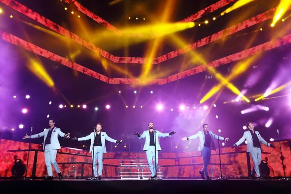 Amerikaanse Popgroep Backstreet Boys Uitvoeren Bij Een Concert Van Hun — Stockfoto