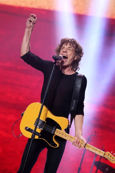 Mick Jagger Banda Rock Inglesa Rolling Stones Apresenta Concerto Sua — Fotografia de Stock