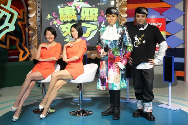 Taiwanese Hostess Dee Hsu Left Host Kevin Tsai Right Pose — Stock Photo, Image