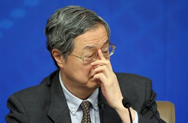 Zhou Xiaochuan Kínai Népköztársaság Népi Bankjának Pboc Elnöke Kínai Központi — Stock Fotó