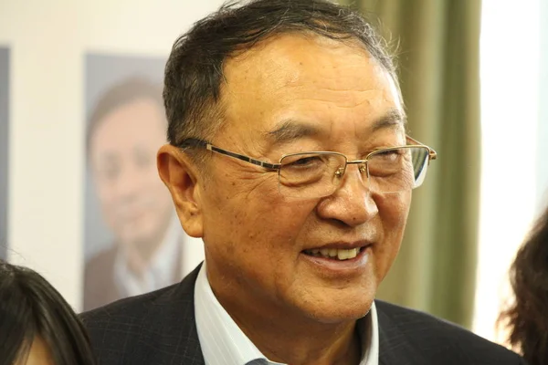 Liu Chuanzhi Fondateur Lenovo Grand Fabricant Ordinateurs Monde Est Photographié — Photo