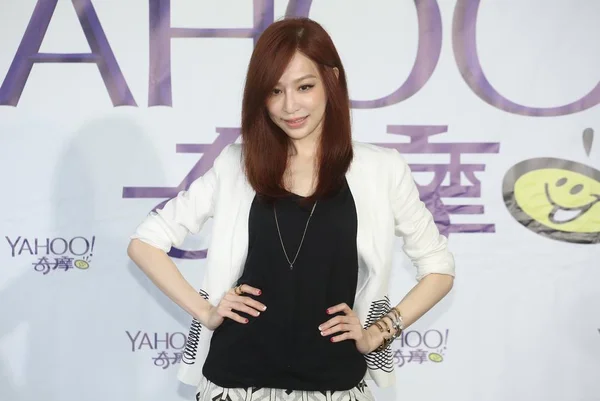 Taiwanese Singer Actress Cyndi Wang Poses Launch Event Mobile Search — Stock Photo, Image