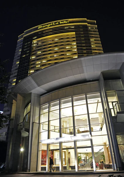 Night View Shangri Hotel Fuzhou Fuzhou City Southeast Chinas Fujian — Stock Photo, Image