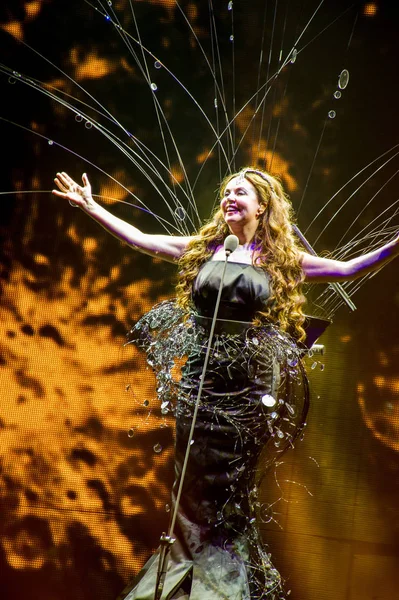 Soprano Británica Sarah Brightman Canta Durante Concierto Shanghai Grand Stage — Foto de Stock