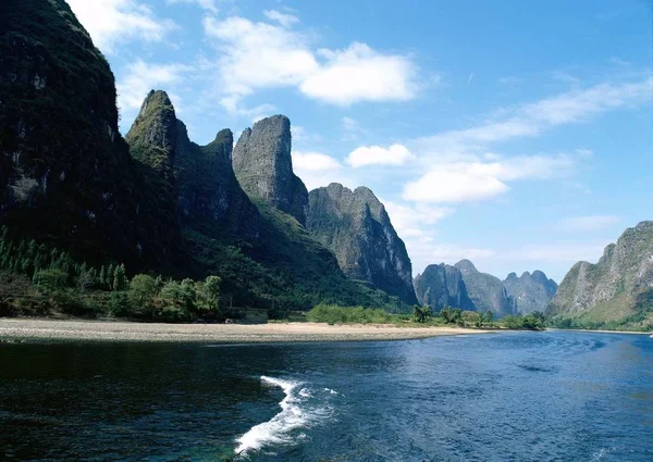 Vista Rio Lijiang Rio Cidade Gulin Sudoeste Região Autónoma Chinas — Fotografia de Stock