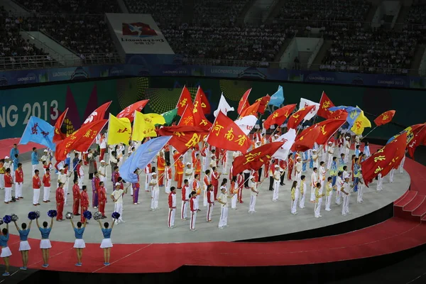 Chinesische Athleten Nehmen Der Abschlussfeier Der Chinesischen Nationalspiele Liaoning 2013 — Stockfoto