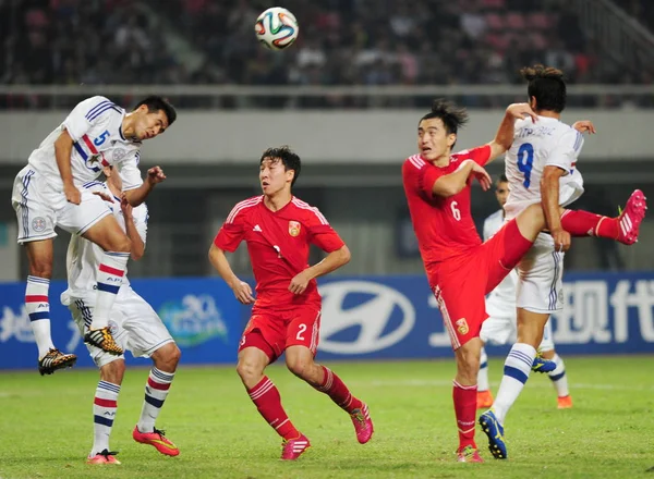 Luis Cardozo Vänster Och Roque Santa Cruz Höger Match Paraguay — Stockfoto