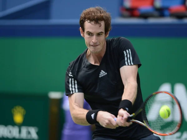 Andy Murray Grande Bretagne Retourne Tir David Ferrer Espagne Troisième — Photo
