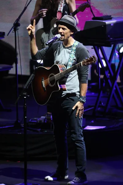 Amerikanischer Singer Songwriter Jason Mraz Tritt Während Seines Konzerts Taipei — Stockfoto