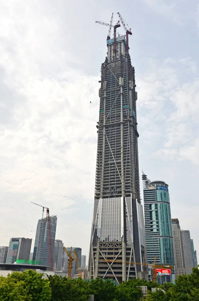Vista Del Ping International Finance Center Ifc Torre Construcción Más —  Fotos de Stock