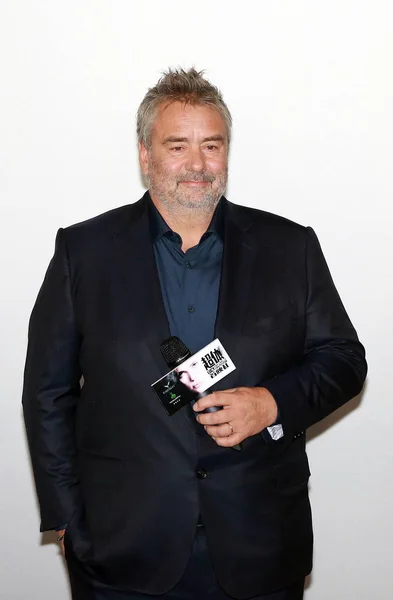 French Director Luc Besson Poses Beijing Premiere Movie Lucy Beijing — Stock Photo, Image