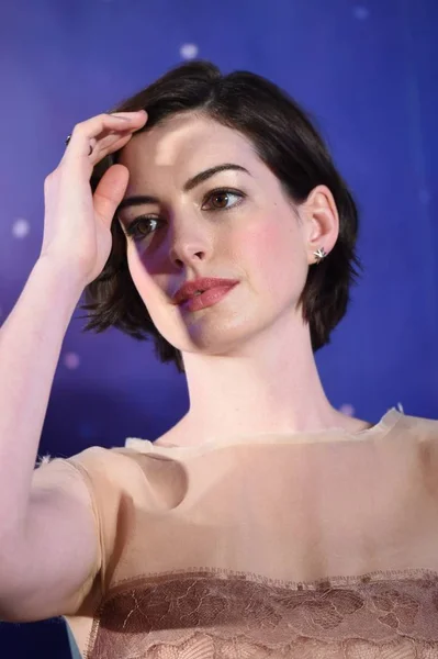 Aktris Amerika Anne Hathaway Menghadiri Konferensi Pers Untuk Film Barunya — Stok Foto