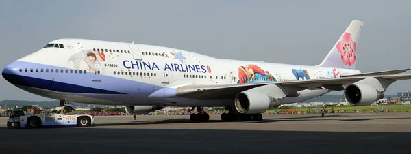 Ένα Boeing 747 400 Αεριωθούμενο Αεροπλάνο Της China Airlines Έχει — Φωτογραφία Αρχείου