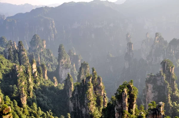 Paisagem Das Montanhas Tianzi Parque Florestal Nacional Zhangjiajie Área Interesse — Fotografia de Stock