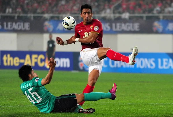 Lucas Barrios Čína Guangzhou Evergrande Top Výzvy Ryota Moriwaki Japans — Stock fotografie