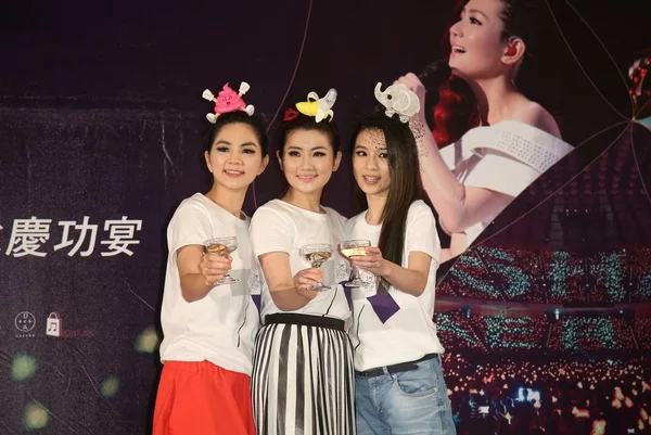 Zleva Ella Chen Selina Jen Hebe Tien Tchajwanské Dívčí Skupiny — Stock fotografie