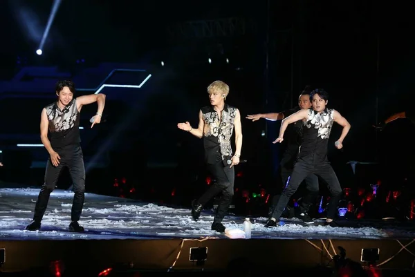 Grupo Chicos Surcoreanos Jyj Realiza Concierto Gira Por Asia Taipei —  Fotos de Stock