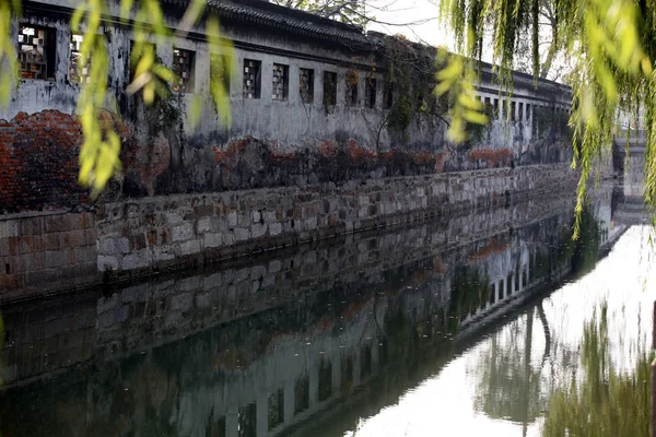 Vista Jardim Dos Casais Jardim Ouyuan Dos Jardins Clássicos Suzhou — Fotografia de Stock