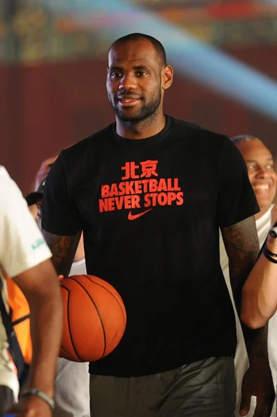 Lebron James Van Glimlach Van Miami Heat Nba Super Star — Stockfoto