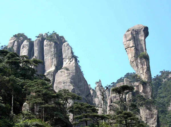 Paisaje Del Parque Nacional Monte Sanqingshan Ciudad Shangrao Provincia Chinas —  Fotos de Stock