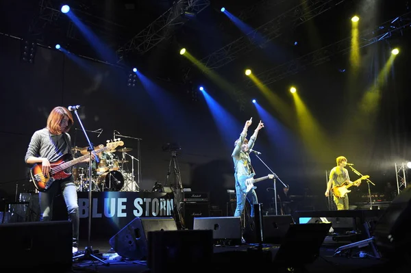 Koreański Zespół Blue Nagrzewa Koncert Hong Kongu Chiny Styczeń 2012 — Zdjęcie stockowe