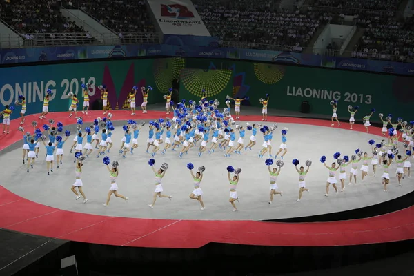 Kinesiske Dansere Opptrer Avslutningsseremonien Nasjonale Leker Kina Liaoning 2013 Olympic – stockfoto