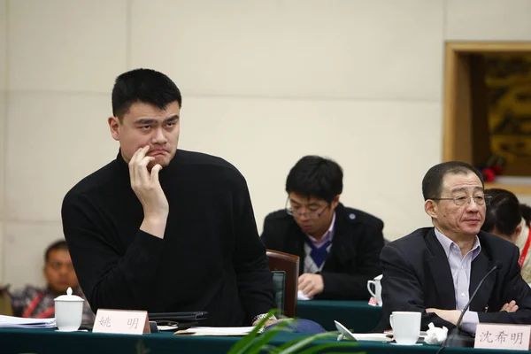 Yao Ming Bir Eğitim Sınıf Sırasında Cppcc Çinli Insanların Politik — Stok fotoğraf