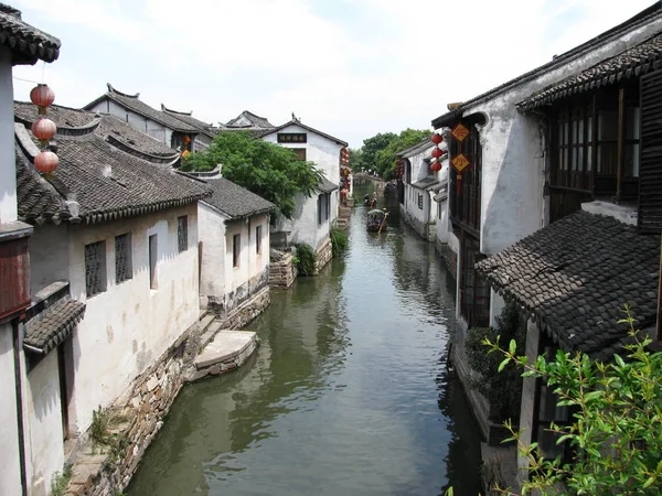 Vista Puerta Jiaomen Los Jardines Clásicos Suzhou Ciudad Suzhou Este — Foto de Stock