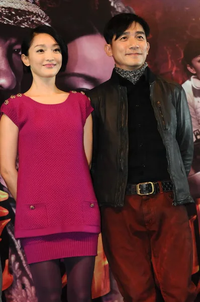 Atriz Chinesa Zhou Xun Ator Hong Kong Tony Leung Chiu — Fotografia de Stock