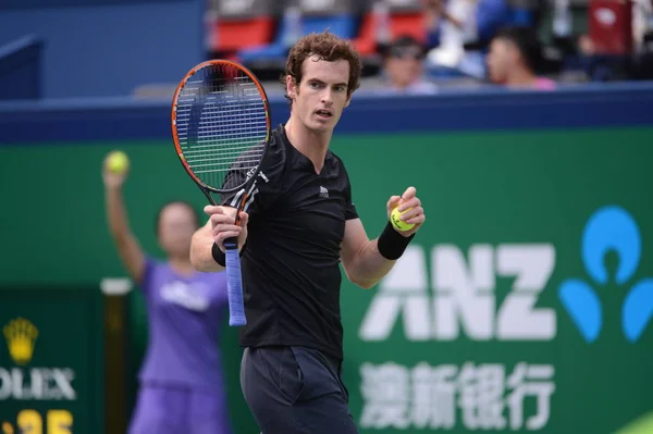 Andy Murray Gran Bretaña Reacciona Mientras Compite Contra David Ferrer — Foto de Stock