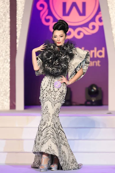 Concorrente Liu Huizhu Posa Durante Final 63Rd Miss World China — Fotografia de Stock