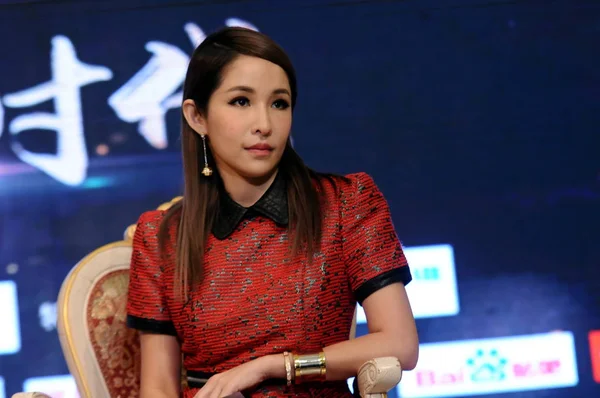 Penyanyi Taiwan Elva Hsiao Menghadiri Konferensi Pers Untuk Reality Show — Stok Foto