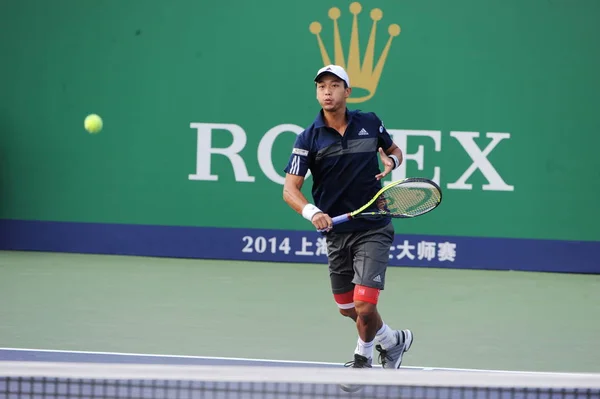 Yen Hsun Aus Dem Chinesischen Taipeh Erwidert Ivo Karlovic Aus — Stockfoto