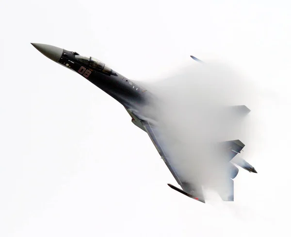 Russian Sukhoi Fighter Jet Performs Demonstration Flight Ahead 10Th China — Stock Photo, Image