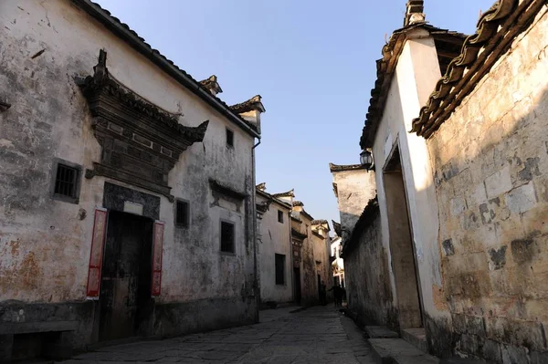 Vista Edificios Tradicionales Aldea Xidi Condado Yixian Ciudad Huangshan Provincia —  Fotos de Stock