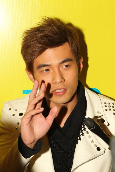 Cantante Taiwanese Jay Chou Saluta Fan Durante Evento Promozionale Suo — Foto Stock