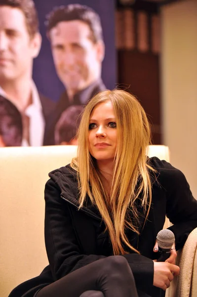 Cantante Canadese Avril Lavigne Partecipa Una Conferenza Stampa Concerto Capodanno — Foto Stock