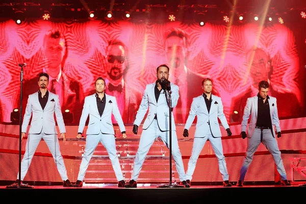 Americké Hudební Skupiny Backstreet Boys Vystoupí Koncertě Turné Guangzhou Jihovýchodní — Stock fotografie
