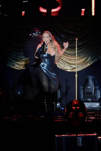 Cantante Estadounidense Mariah Carey Actúa Concierto Taipei Taiwán Octubre 2014 — Foto de Stock