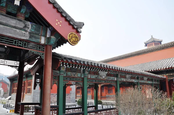 Vista Corredor Palacio Mukden También Conocido Como Palacio Imperial Shenyang — Foto de Stock