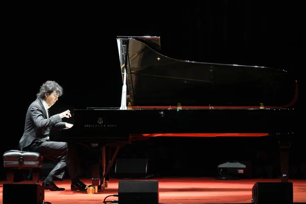 Čínský Pianista Yundi Provádí Jeho Koncertu Hong Kong Čína Prosinec — Stock fotografie